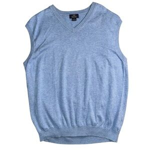 Brooks Brothers “346” Sweater Vest Mens Size XL Blue Supima Cotton Preppy Casual